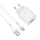 Мережевий зарядний пристрій HOCO C72Q, Micro USB, QC3.0, 1 порт, 3.0A, 18Вт, білий - зображення 1