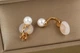 Серьги клипсы Xuping Jewelry жемчужина 1,5 см золотистые - изображение 3