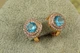 Серьги Xuping Jewelry большая мечта с голубым камнем 1,3 см золотистые - изображение 3