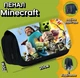 Пенал школьный для канцелярии на 3 отделения Minecraft Майнкрафт Крипер Стив свинья Рубен черный (AN)34304 - изображение 1