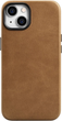 Etui iCarer Oil Wax Premium Leather Magsafe Back Case do Apple iPhone 14 Brown (WMI14220701-TN) - obraz 1