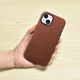Панель iCarer Oil Wax Premium Leather Magsafe Back Case для Apple iPhone 14 Plus Retro Brown (WMI14220703-RB) - зображення 11