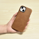 Etui iCarer Oil Wax Premium Leather Magsafe Back Case do Apple iPhone 14 Plus Brown (WMI14220703-TN) - obraz 15