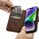 Чохол-книжка iCarer Oil Wax Premium Leather 2in1 Wallet Case з RFID для Apple iPhone 14 Plus Brown (WMI14220723-BN) - зображення 14