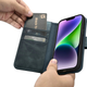 Чохол-книжка iCarer Oil Wax Premium Leather 2in1 Wallet Case з RFID для Apple iPhone 14 Plus Navy Blue (WMI14220723-BU) - зображення 14