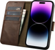 Etui z klapką iCarer Oil Wax Premium Leather 2in1 Wallet Case z RFID do Apple iPhone 14 Pro Max Brown (WMI14220724-BN) - obraz 3