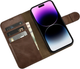 Etui z klapką iCarer Oil Wax Premium Leather 2in1 Wallet Case z RFID do Apple iPhone 14 Pro Brown (WMI14220722-BN) - obraz 4