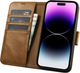 Чохол-книжка iCarer Oil Wax Premium Leather 2in1 Wallet Case з RFID для Apple iPhone 14 Pro Camel Tan (WMI14220722-TN) - зображення 3