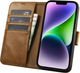 Чохол-книжка iCarer Oil Wax Premium Leather 2in1 Wallet Case з RFID для Apple iPhone 14 Camel Tan (WMI14220721-TN) - зображення 3