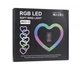 Кільцева лед-лампа серце Ring RGB JM33-13 для студійного освітлення 33см для фото і відео 3 тримачі - зображення 5