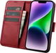 Etui z klapką iCarer Real Cowhide Premium Leather 2in1 Wallet Case z RFID do Apple iPhone 14 Plus Red (WMI14220727-RD) - obraz 3
