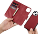 Etui z klapką iCarer Real Cowhide Premium Leather 2in1 Wallet Case z RFID do Apple iPhone 14 Plus Red (WMI14220727-RD) - obraz 15