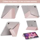 Чехол обложка Transparent Y-Fold desing + Right Pencil Holder BBM1 для iPad Air 4 2020/Air 5 2022 10,9"/Air 11" 2024(M2)/2025(M3)/2026(M4) Розовый - изображение 3