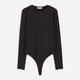 Боди-футболка женская H&M 1195451_чорний XS Черная (2000001632291) - изображение 1