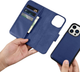Чохол-книжка iCarer Real Cowhide Premium Leather 2in1 Wallet Case з RFID для Apple iPhone 14 Pro Max Blue (WMI14220728-BU) - зображення 14