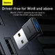 Адаптер Bluetooth BASEUS Wireless Adapter BA04 |BT5.0, 20m| (ZJBA000001) 4758131 - изображение 8