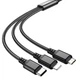 Кабель Combo HOCO Lightning/Type-C/Micro USB 3-in-1 Super charging cable X76 | 1m, 2A | 5035676 - зображення 3