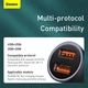 Адаптер автомобильный BASEUS Golden Contactor Pro Dual Quick Charger Car Charger |2USB, 5A/40W, QC| (CCJD-A0G) 4756344 - изображение 7