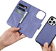 Чохол-книжка iCarer Real Cowhide Premium Leather 2in1 Wallet Case з RFID для Apple iPhone 14 Pro Light Purple (WMI14220726-LP) - зображення 14
