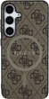 Панель Guess Leather 4G Colored Ring Classic Logo MagSafe для Samsung Galaxy S25 Brown (3666339449506) - зображення 3