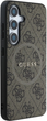 Панель Guess Leather 4G Colored Ring Classic Logo MagSafe для Samsung Galaxy S25 Brown (3666339449506) - зображення 4