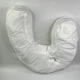 Подушка ортопедическая анатомическая для сна Side Sleeper Pro, эргономичная антиаллергенная подушка-подковая с выемкой для уха и поддержкой шеи и плеч, против храпа, из полиэстра и синтетического хлопка Белая, F-16 - изображение 3