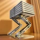 Подставка для ноутбука Rtako RS-CP75D 3-Level Rotating Silver (6930539537293) - изображение 8