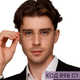 Мужские очки для зрения в металлической оправе на флекси. Код 898 С1 +2.5 - изображение 1
