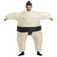 Надувной костюм Сумо RESTEQ — костюм борца Sumo для взрослых (рост 150–200 см), карнавальный прикольный костюм с вентилятором для - изображение 1