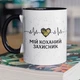 Кружка керамическая с надписью "Мой любимый защитник" 330 мл для напитков белая с черной ручкой на подарок военному - изображение 1