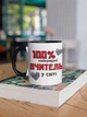 Чашка керамічна з написом "100% найкращий Вчитель" 330 мл подарунок для напоїв біла з чорною ручкою - зображення 2
