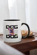 Чашка керамічна подарункова з принтом "Dog" 330 мл для напоїв біла з чорною ручкою - зображення 2