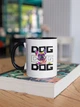 Чашка керамічна подарункова з принтом "Dog" 330 мл для напоїв біла з чорною ручкою - зображення 3