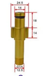 Адаптер 1/4" Bosch Elitech тато насадки мийної машини очищувача забруднення каналізації високого тиску - зображення 2