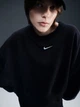 Свитшот на флисе оверсайз женский Nike W Nsw Phnx Flc Oos Crew DQ5761-010 M Черный (0196149285481) - изображение 6