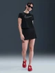 Футболка хлопковая женская Nike W Nsw Club Ss Tee Hbr Md HV5002-010 M Черная (0198482038274) - изображение 3