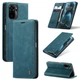Чохол-книжка CaseMe із нубуку для Xiaomi Redmi Note 10/10s Бірюзовий - зображення 3