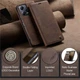 Чехол-книжка CaseMe из нубука для Xiaomi Redmi Note 12 Pro+ Plus 5G Тёмно-коричневый - изображение 7