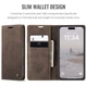 Чехол-книжка CaseMe из нубука для iPhone 16 Plus Тёмно-коричневый - изображение 2