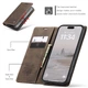 Чехол-книжка CaseMe из нубука для iPhone 16 Plus Тёмно-коричневый - изображение 5