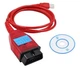 Авто сканер с переключателем FiatEcuScan KKL VAG 409.1 чип FTDI FIAT FT232RL+9241A Красный - изображение 5