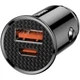 Автомобільний зарядний пристрій Baseus Circular Plastic PD3.0 QC 4.0 + 30W USB + Type-C (CCALL-YS01) Black [67977] [67977]. - зображення 3