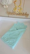 Полотенце детское с уголком и ушками Chickabiddy 75*75 см мятное, двусторонняя махра - изображение 4