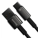 Кабель Baseus Tungsten Gold Fast Charging Data USB-A to Type-C 100 Вт 1 м Black (CAWJ000001) - изображение 5