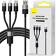 Кабель Baseus CAXS000001 StarSpeed 3в1 Fast Charging USB MicroUSB/Lightning/Type-C 3.5A 1.2m black - изображение 1