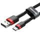 Кабель Baseus Cafule Cable USB for Type-C 3A 1 м Red/Black (CATKLF-B91) - изображение 3