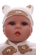 Человечек с шапкой в рубчик Babykroha ля-ля с коричневыми мишками белый 50 см (54099) - изображение 2