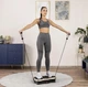 Вибрационная платформа для тренировок дома и коррекции фигуры XP500 GYMTEK GOLD с пультом ДУ и эспандерами, тренировочный золотистый массажер - изображение 8