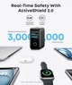 Зарядное устройство Anker 140W USB-C Charger, 4 порта быстрой зарядки с технологией GAN, цветной дисплей - Dark Gray (американская вилка) - изображение 5
