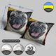 Интерьерная подушка "Королевский мопс", 45×45 см, 3D принт / 1309645UA - изображение 3